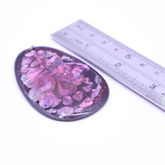 Vintage Hand Crafted Enamel Pendant & Brooches - Picture 4 of 10